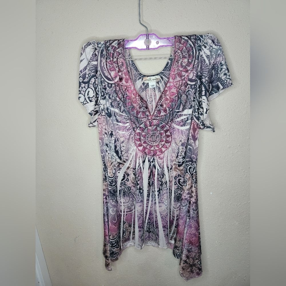 Pink Design Womens Top